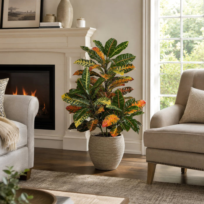 36" IFR Croton Artificial Plant -Red/Green (Pack of 2) - PR110