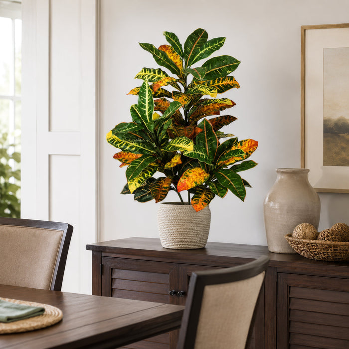 36" IFR Croton Artificial Plant -Red/Green (Pack of 2) - PR110