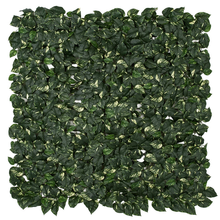 48"x48" IFR Artificial Pothos Grid Mat -Green/Cream - PR145990