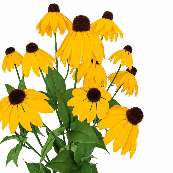 24" IFR Rudbeckia Black-Eyed Susan Artificial Flower Bush -Yellow/Orange (Pack of 6) - PR-192110