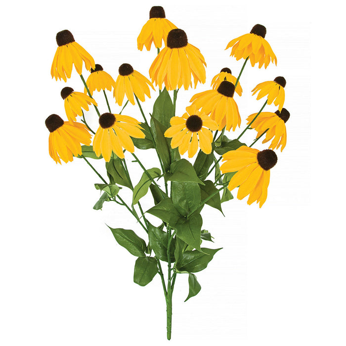 24" IFR Rudbeckia Black-Eyed Susan Artificial Flower Bush -Yellow/Orange (pack of 6) - PR-192110