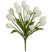 18.5" IFR Artificial Tulip Flower Bush -White (pack of 6) - PR193264
