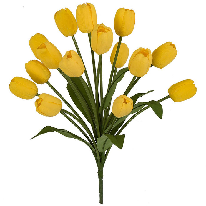 18.5" IFR Artificial Tulip Flower Bush -Yellow (pack of 6) - PR193268