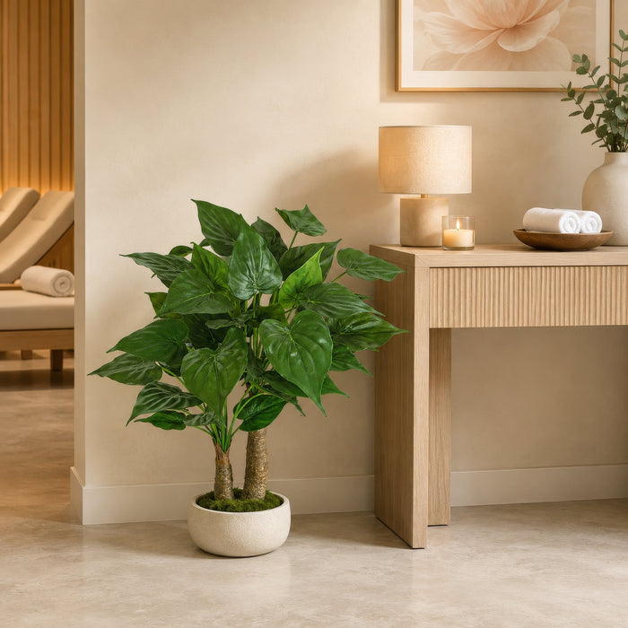37.5" IFR Alocasia Leaf Artificial Plant w/Pot -Green - PR-200030