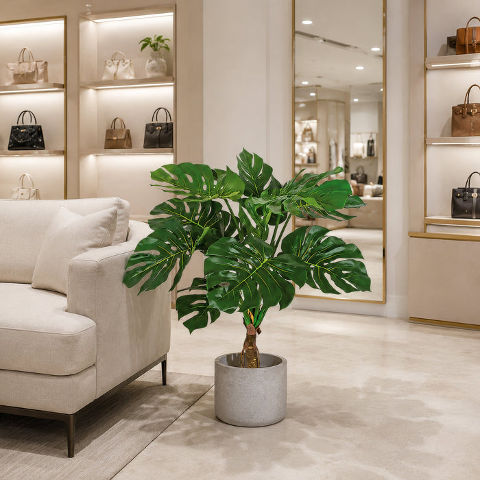3'9" IFR Split Philodendron Monstera Leaf Artificial Plant w/Pot -Green - PR-200050