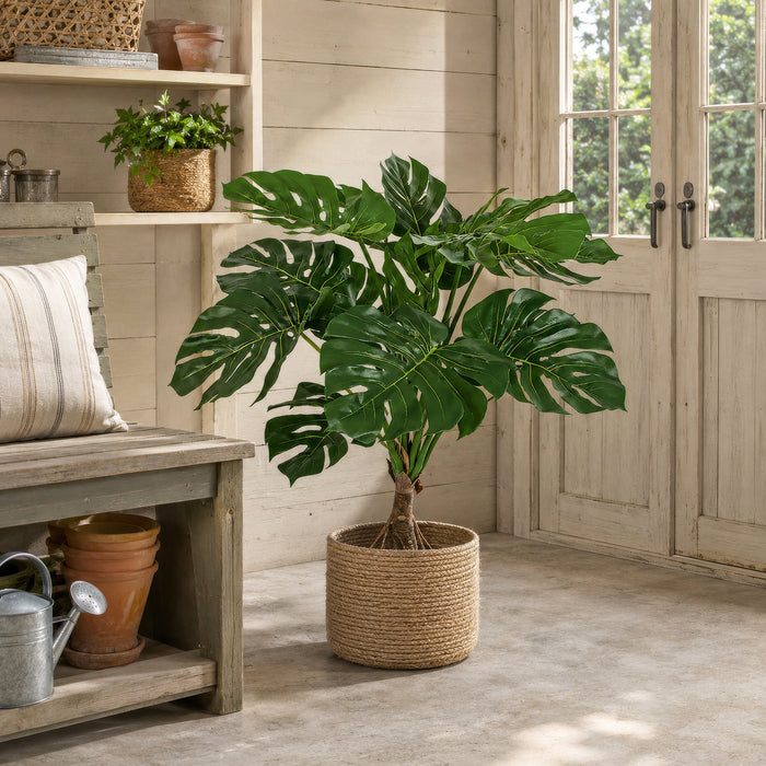 3'9" IFR Split Philodendron Monstera Leaf Artificial Plant w/Pot -Green - PR-200050