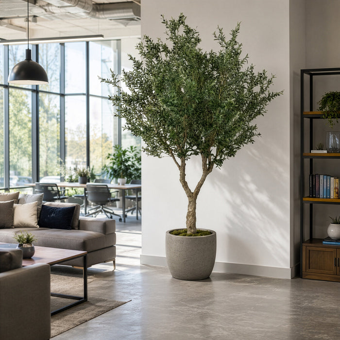 10' IFR Artificial Olive Tree & Berries w/Base -Green - PR210510
