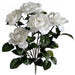 21" IFR Artificial Rose Flower Bush -White (Pack of 6) - PR-250012