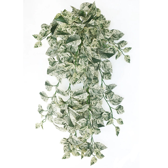 48" IFR Artificial Hanging Pothos Leaf Plant -White/Green (Pack of 4) - PR-250380
