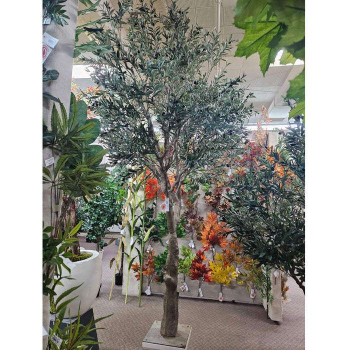 12' IFR Artificial Olive Tree & Berries w/Base -Green - PR210520