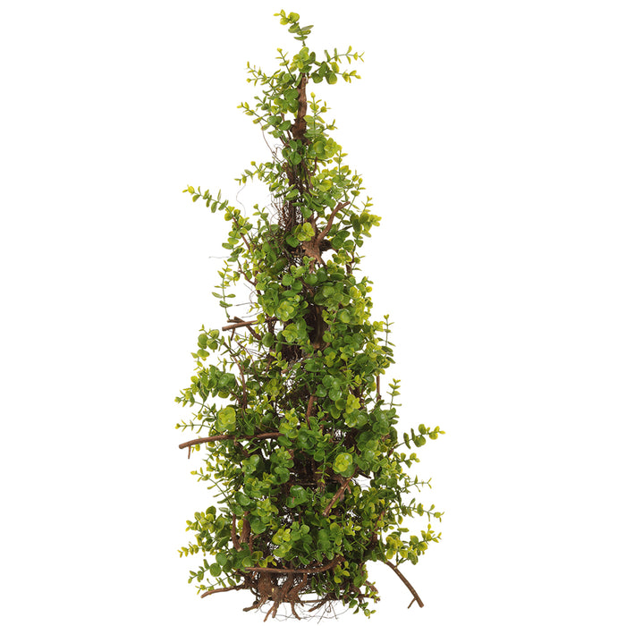 36" Boxwood Cone-Shaped Artificial Topiary -Green (Pack of 2) - PRB042-GR