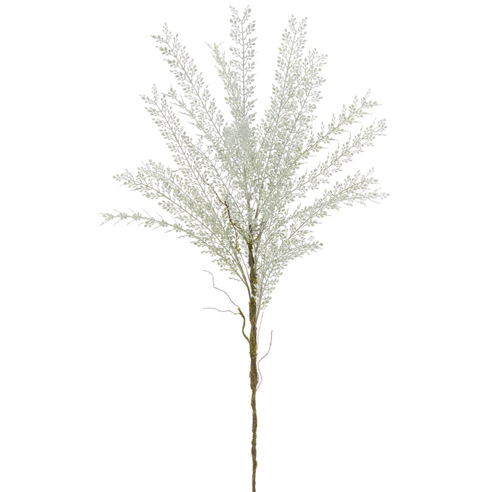 39" Mini Button Leaf Fern Artificial Stem -Green/Gray (Pack of 12) - PSB015-GR/GY