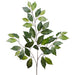 24" Silk Ficus Benghalensis Leaf Stem -2 Tone Green (pack of 12) - PSB242-GR/TT