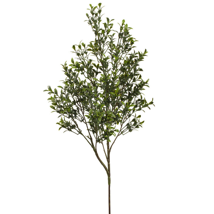 28" Boxwood Leaf Artificial Stem -Green (Pack of 12) - PSB460-GR