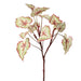 23" Silk Begonia Leaf Stem -Green/Burgundy (pack of 6) - PSB804-GR/BU