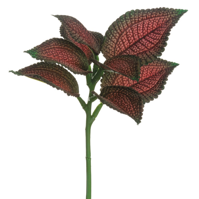 10" Silk Coleus Leaf Stem -Burgundy/Green (pack of 12) - PSC105-BU/GR