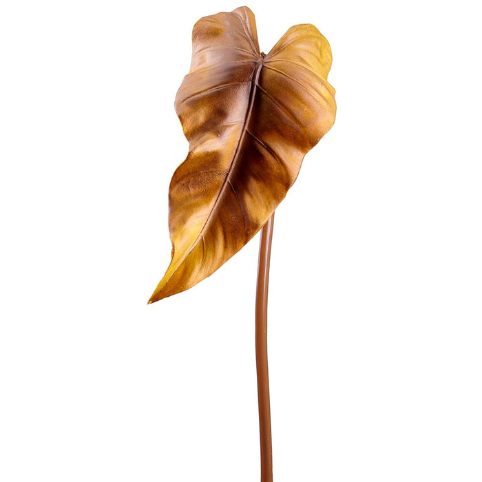 28" Silk Calla Lily Leaf Stem -Mustard (pack of 12) - PSC695-MD