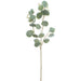 28" Seeded Eucalyptus Leaf Silk Stem -Green/White (Pack of 12) - PSE006-GR/WH