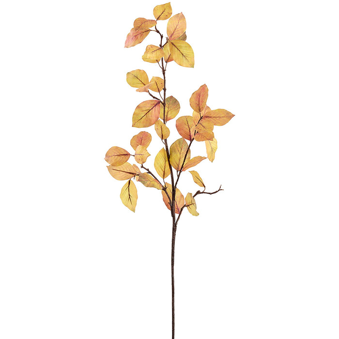 36" Elm Leaf Artificial Stem -Mustard (Pack of 12) - PSE008-MD