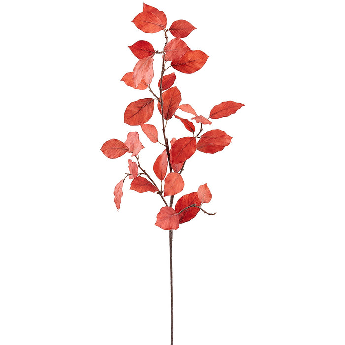 36" Elm Leaf Artificial Stem -Flame (Pack of 12) - PSE009-FL