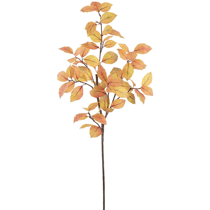46" Elm Leaf Artificial Stem -Mustard (Pack of 8) - PSE013-MD