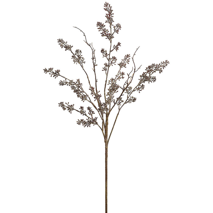 41" Seeded Eucalyptus Artificial Stem -Brown/Cream (Pack of 12) - PSE016-BR/CR