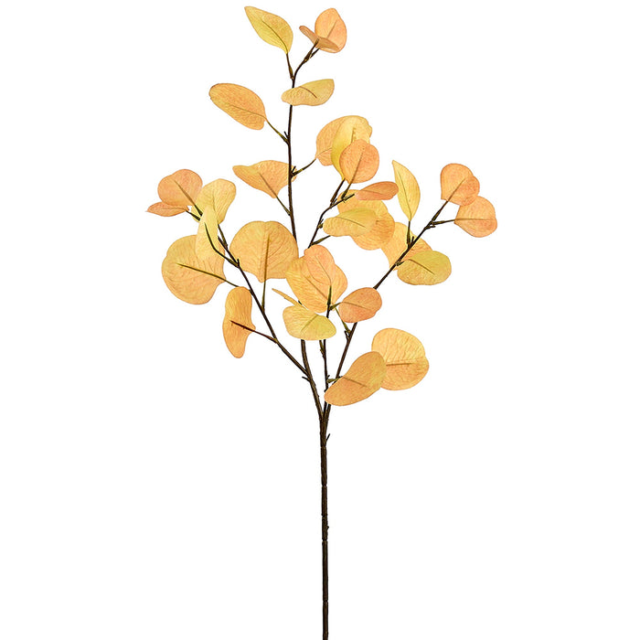 28.5" Eucalyptus Leaf Silk Stem -Yellow/Gold (Pack of 12) - PSE022-YE/GO