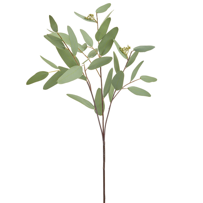 31" Silk Eucalyptus Leaf Stem -Green/Gray (pack of 12) - PSE029-GR/GY
