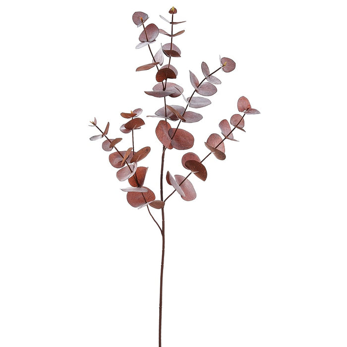 34" Silk Eucalyptus Leaf Stem -Brown (pack of 12) - PSE132-BR