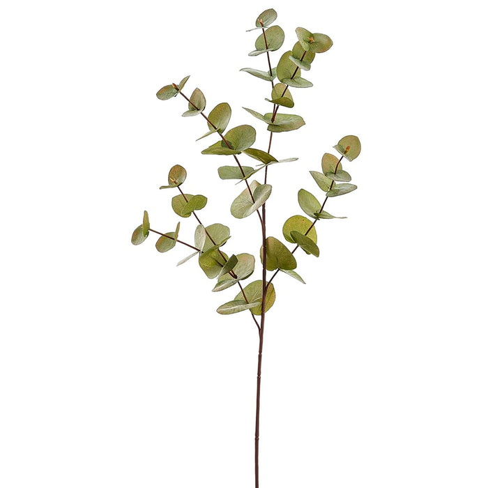 34" Silk Eucalyptus Leaf Stem -Green/Moss (Pack of 12) - PSE132-GR/MO