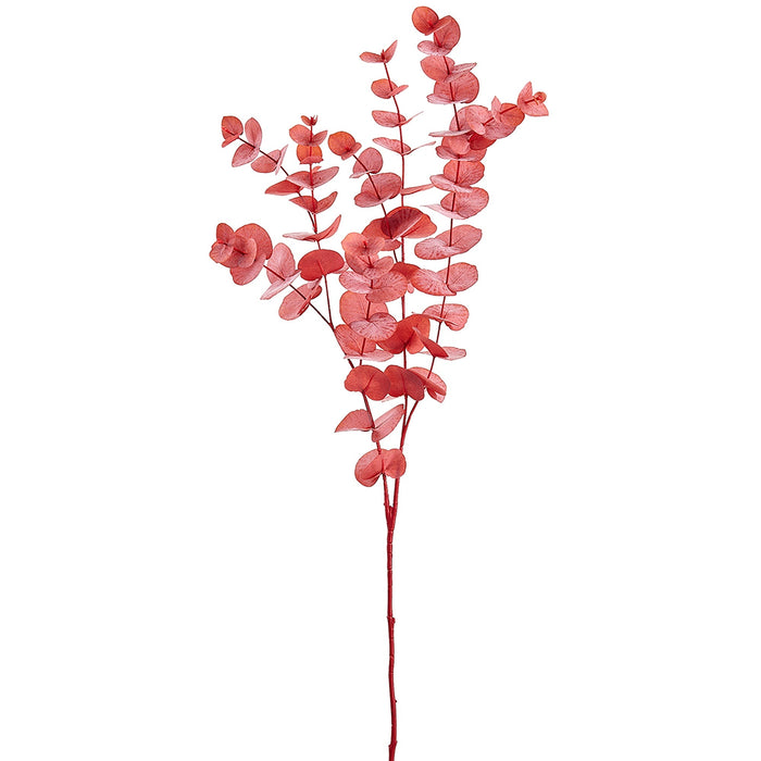 40" Eucalyptus Leaf Silk Stem -Rust (Pack of 12) - PSE184-RU