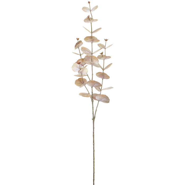 35" Eucalyptus Leaf Silk Stem -Cream (pack of 12) - PSE269-CR