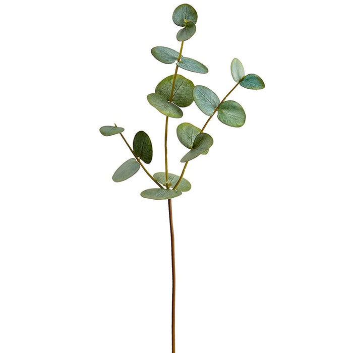18" Faux Eucalyptus Leaf Stem -Green (pack of 12) - PSE307-GR