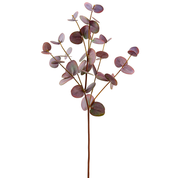 29" Faux Eucalyptus Leaf Stem -Burgundy (pack of 12) - PSE308-BU