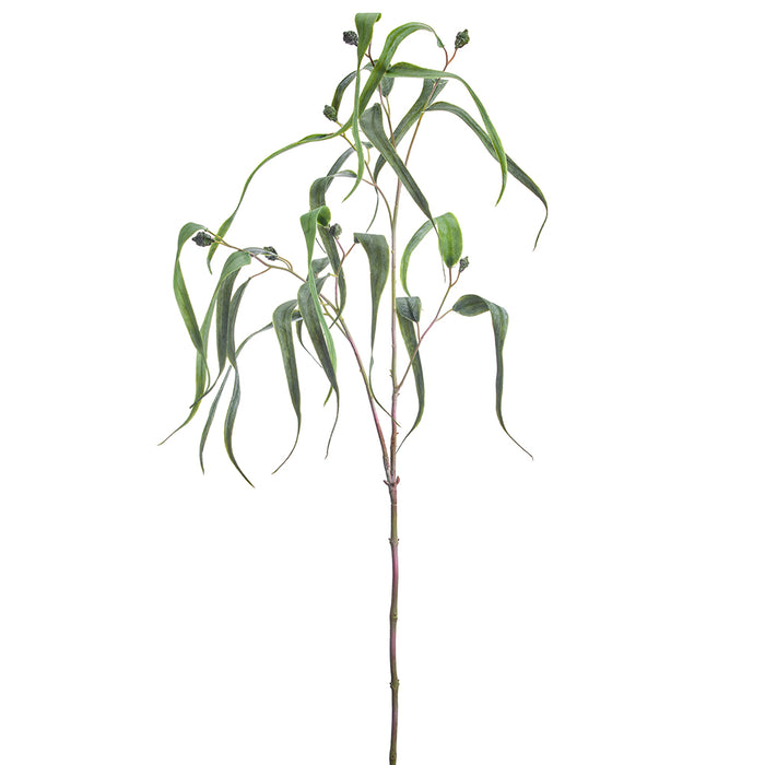 45" Hanging Soft Artificial Eucalyptus Stem -Green (pack of 12) - PSE336-GR