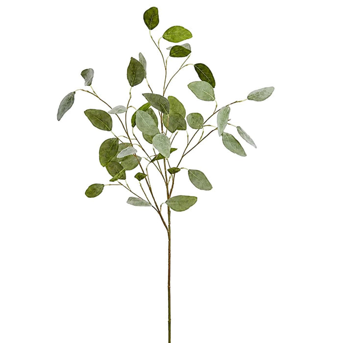 35" Silk Eucalyptus Leaf Stem -Green (Pack of 12) - PSE363-GR