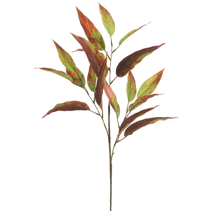 31" Eucalyptus Leaf Silk Stem -Red/Green (Pack of 12) - PSE710-RE/GR