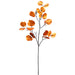 33" Metallic Artificial Eucalyptus Leaf Stem -Orange (Pack of 12) - PSE761-OR