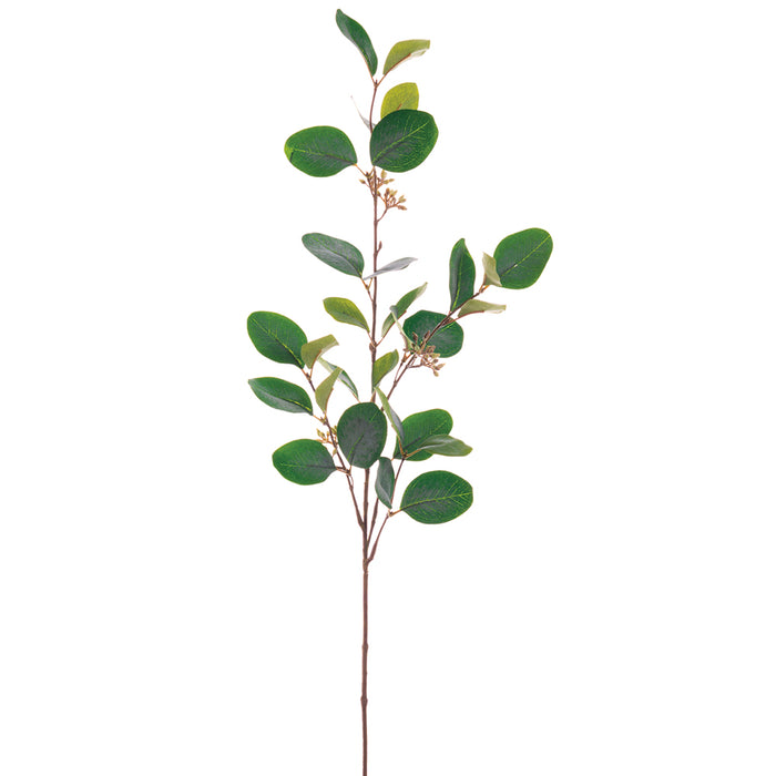 30" Silk Eucalyptus Leaf Stem -Green/Gray (pack of 12) - PSE960-GR/GY