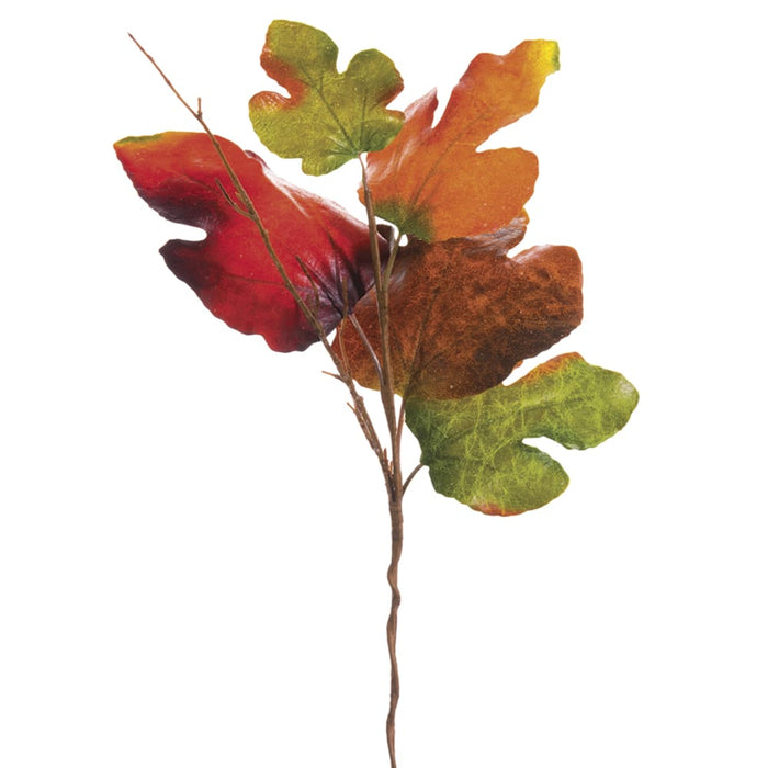 21" Silk Maple Stem -Orange/Brown (Pack of 24) - PSF003-OR/BR