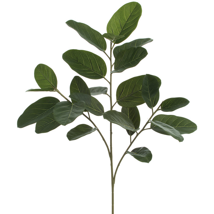 35" Outdoor UV-Resistant Artificial Ficus Leaf Stem -Green (Pack of 6) - PSF023-GR