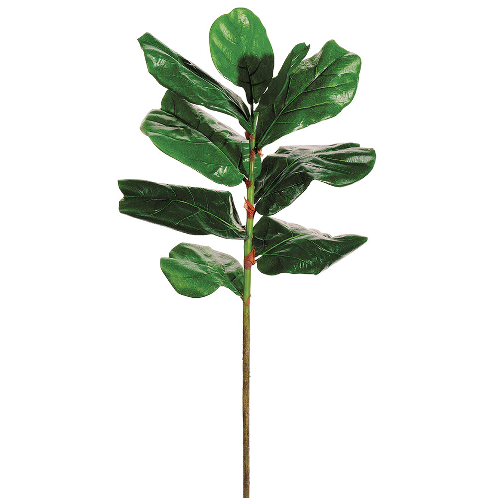 38" Silk Fiddle Leaf Fig Stem Green Tropical & Leaf Stems — Silks