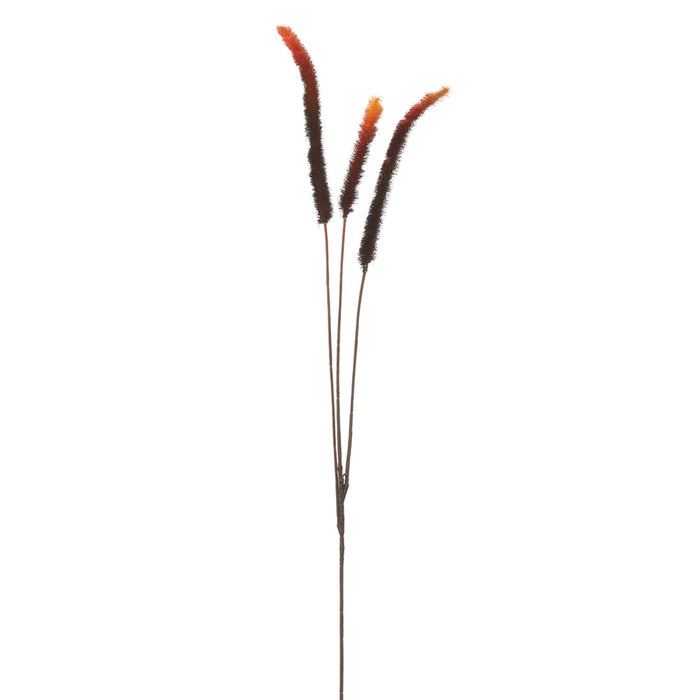 40" Artificial Foxtail Flower Stem -Orange/Black (Pack of 12) - PSF314-OR/BK
