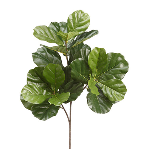 34" Silk Fiddle Leaf Fig Branch Stem -Green (pack of 6) - PSF334-GR