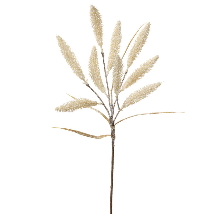 25" Artificial Foxtail Grass Flower Stem -Cream (pack of 12) - PSF359-CR