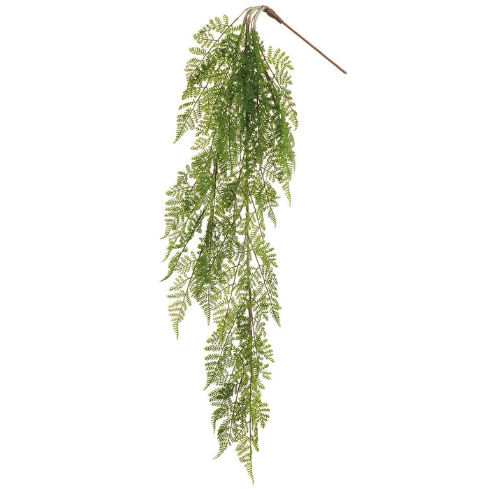 51" PE Soft-Touch Hanging Lace Fern Leaf Artificial Stem -Green (Pack of 6) - PSF424-GR