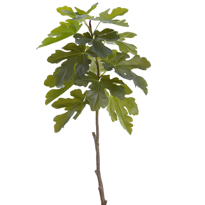 41" Fig Leaf Silk Branch Stem -Green (Pack of 12) - PSF564-GR