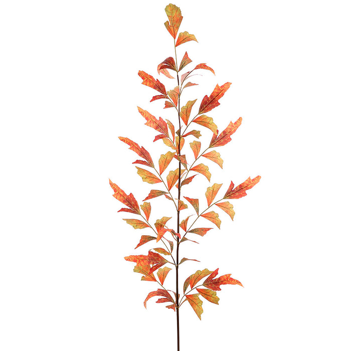62.5" Fishtail Palm Leaf Silk Stem -Green/Rust (Pack of 12) - PSF601-GR/RU