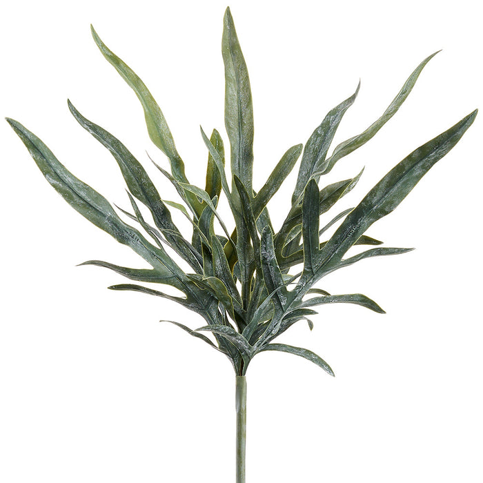 18" PE Soft-Touch Java Fern Leaf Artificial Stem -Green/Gray (Pack of 24) - PSF702-GR/GY