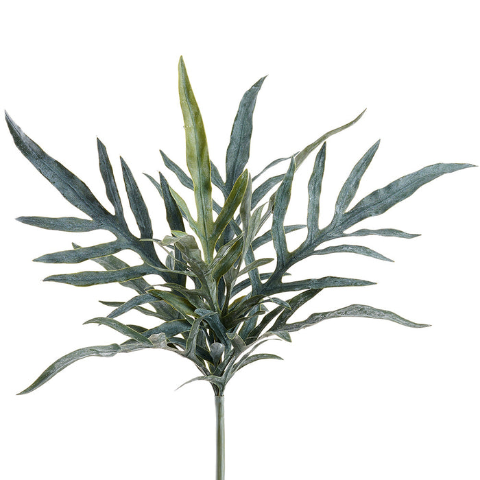 20" PE Soft-Touch Java Fern Leaf Artificial Stem -Green/Gray (Pack of 12) - PSF703-GR/GY